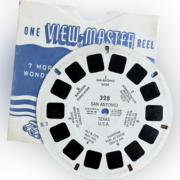 🎈2/$20 - VIEW-MASTER 328 “San Antonio Texas, U.S.A.” Reel. - Picture 1 of 3